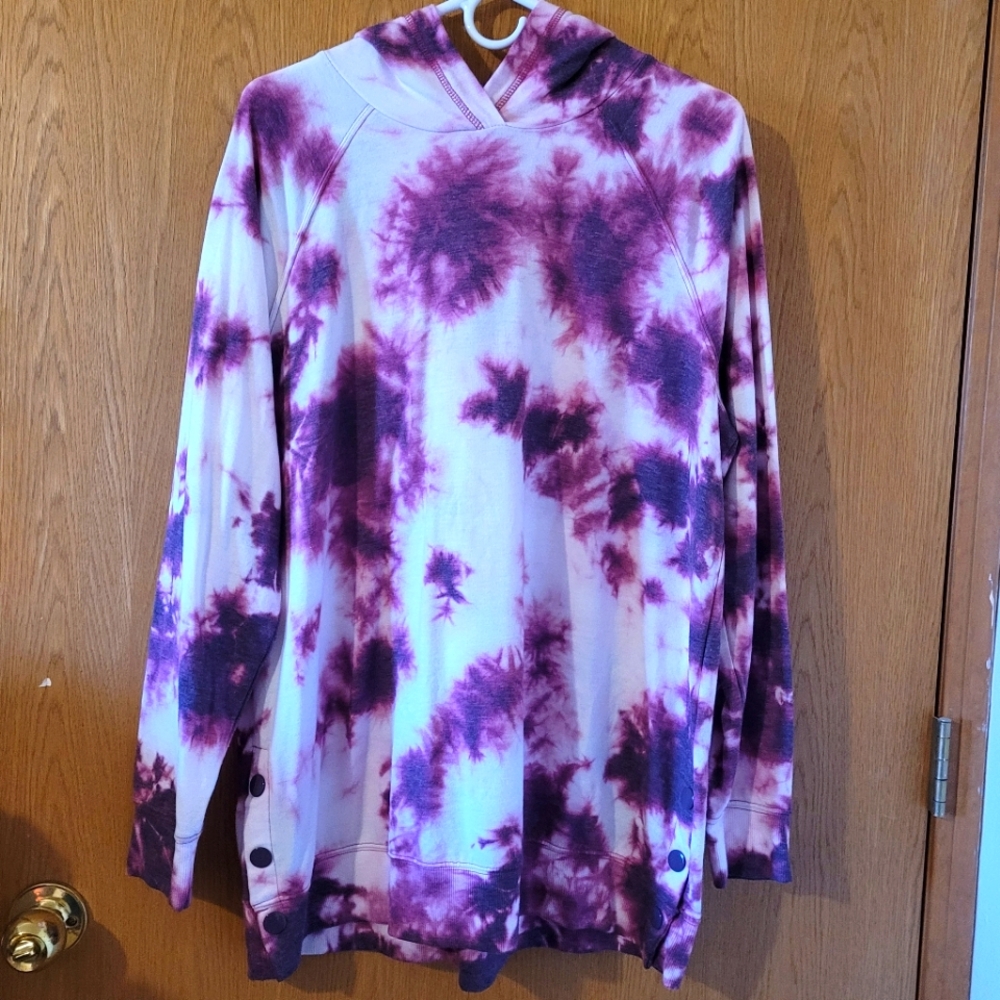 Tie-Dye Burgundy/Purple Hoodie